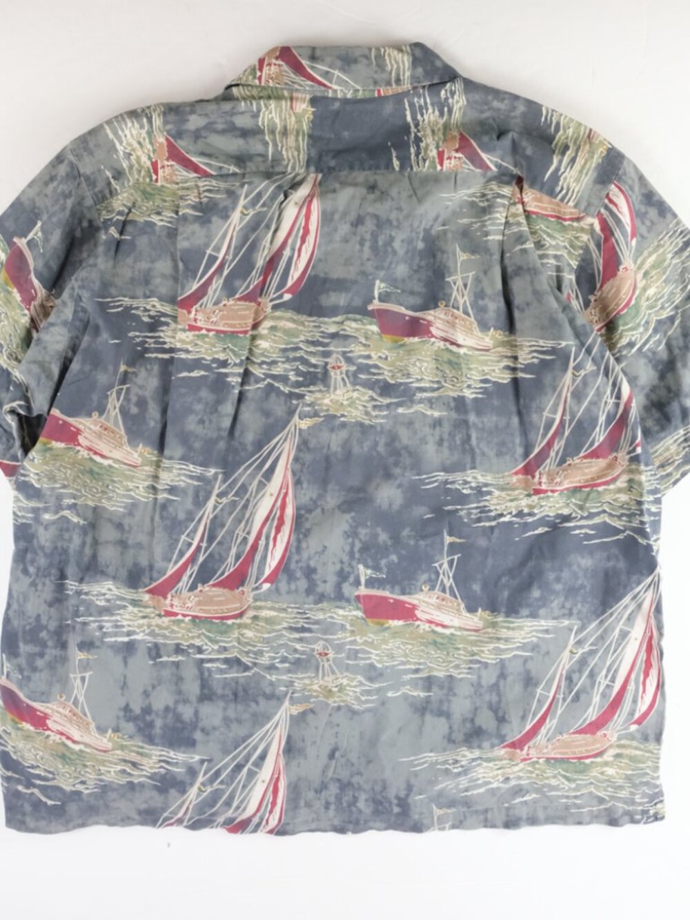Vintage Polo Ralph Lauren Shirt Mens Size 2XL Hawaiian Camp Nautical Sailboat - Picture 2 of 5